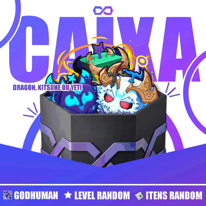 Caixa com Dragon, Kitsune ou Yeti